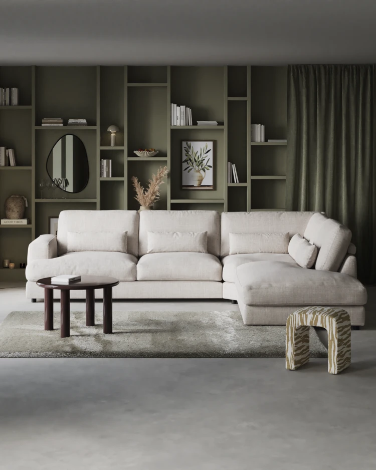 Noma - 3-sits soffa med divan höger - inspiration
