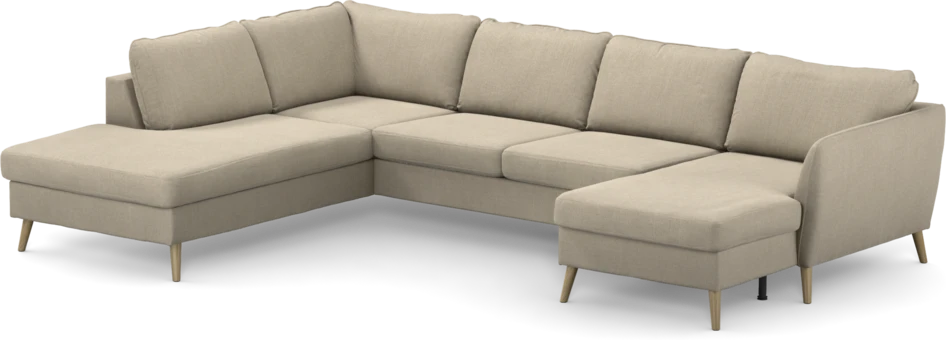 County - 3-sits soffa med divan vänster och schäslong höger - Beige