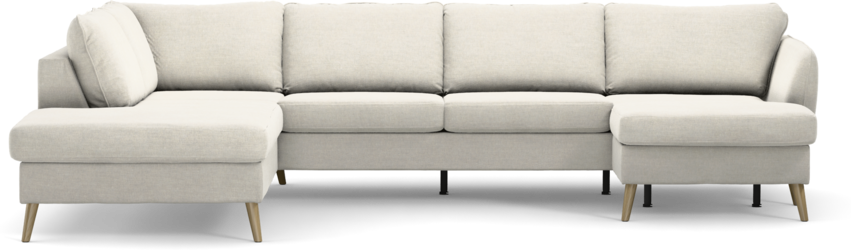 County - 3-sits soffa med divan vänster och schäslong höger - Vit
