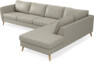 County - 3-sits soffa med divan höger - Grå