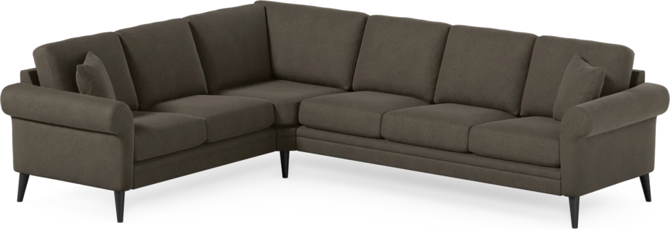 Eden - Hörnsoffa, 2+3-sits - Brun