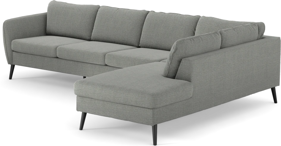 County - 3-sits soffa med divan höger - Grå
