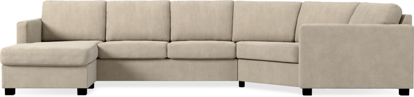 Nevada - 3-sits soffa med schäslong vänster och cosy hörn höger - Beige