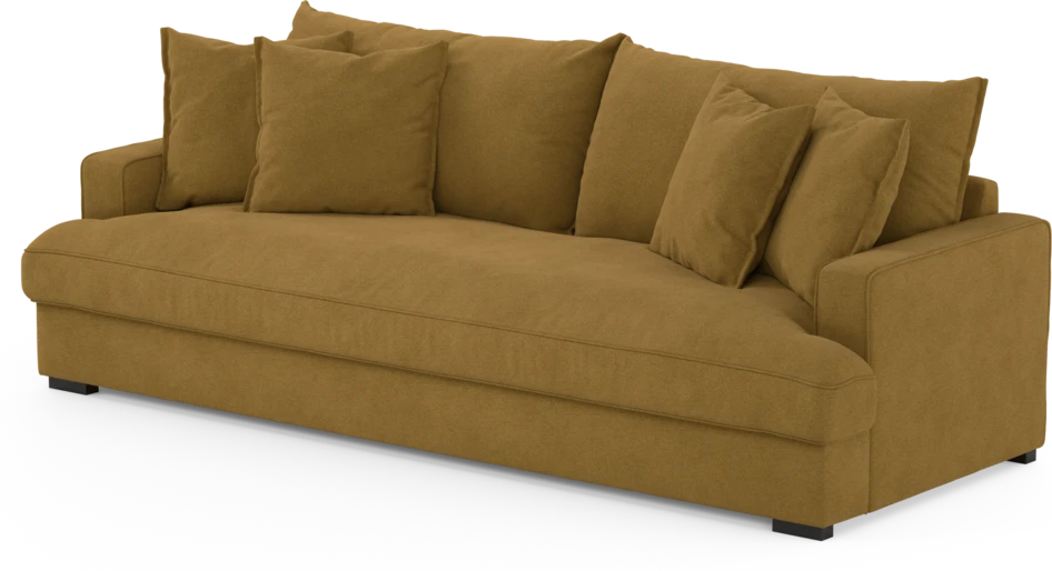 Mila - 4-sits soffa, hel dyna - Gul