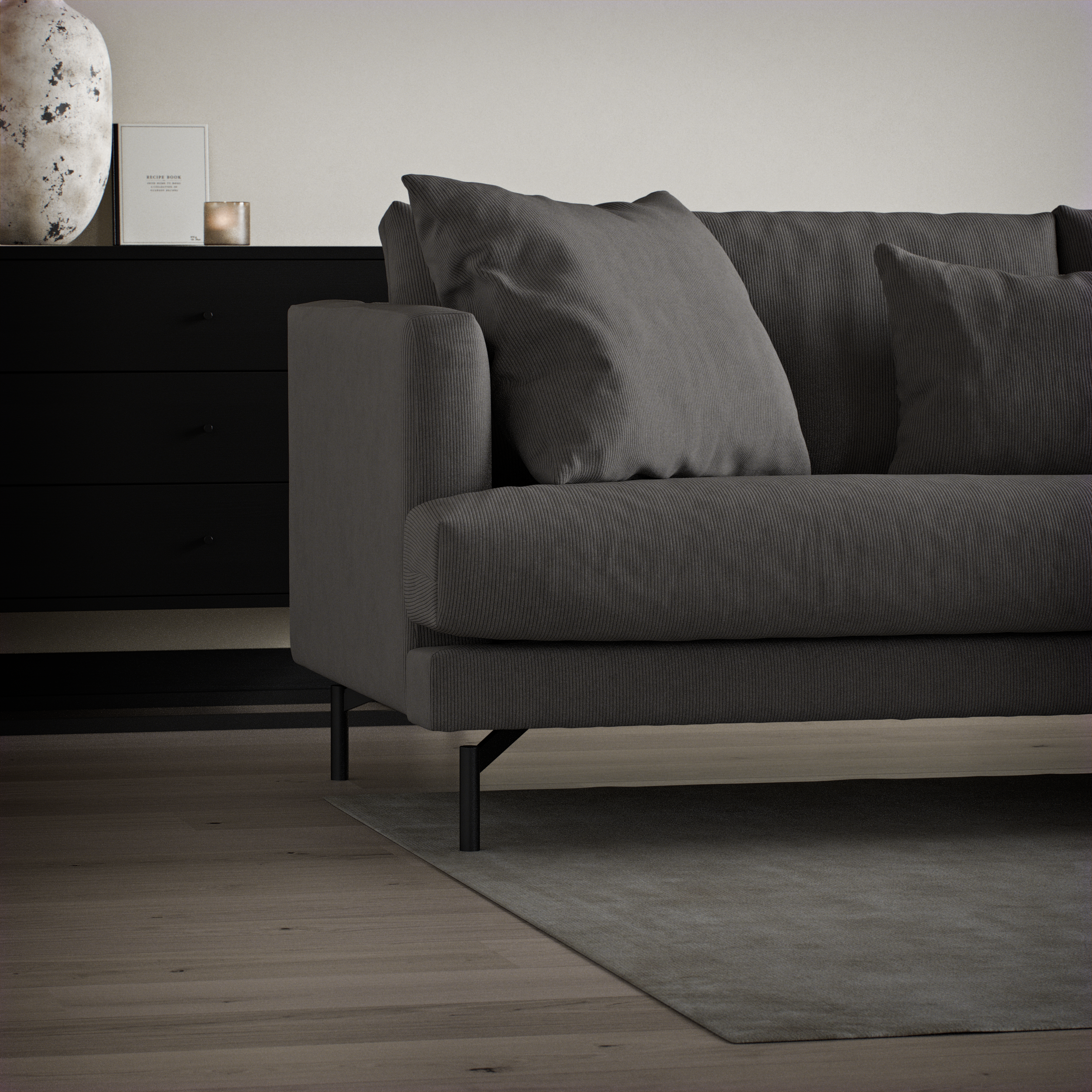 Harper - 3-sits soffa med divan höger - inspiration