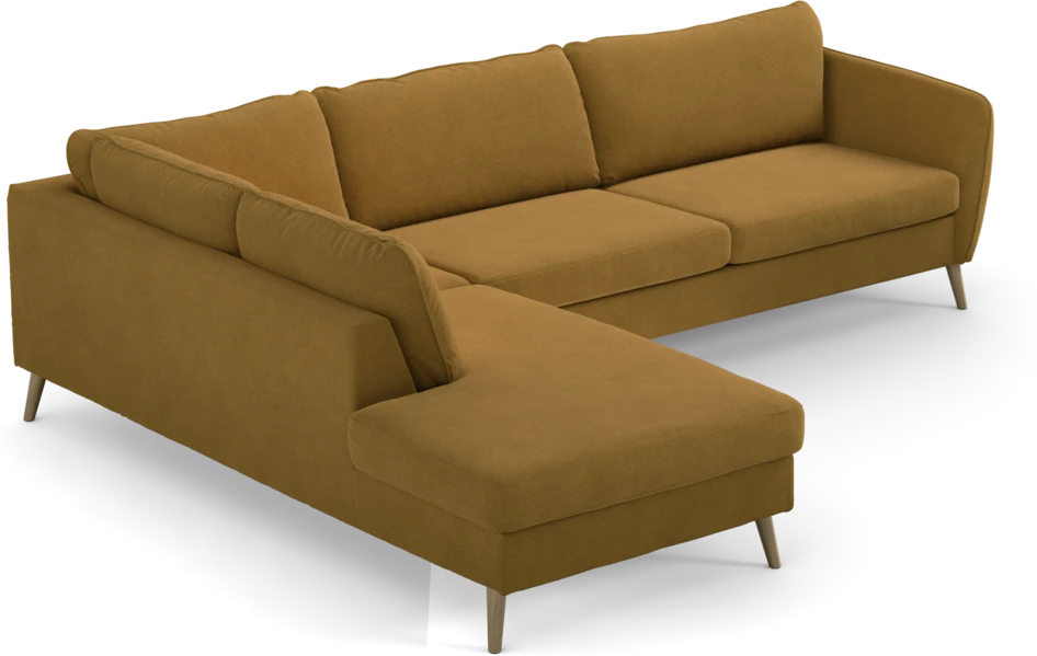 County - 2,5-sits soffa med divan vänster - Gul