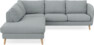Madison - 2-sits soffa med divan vänster - Turkos