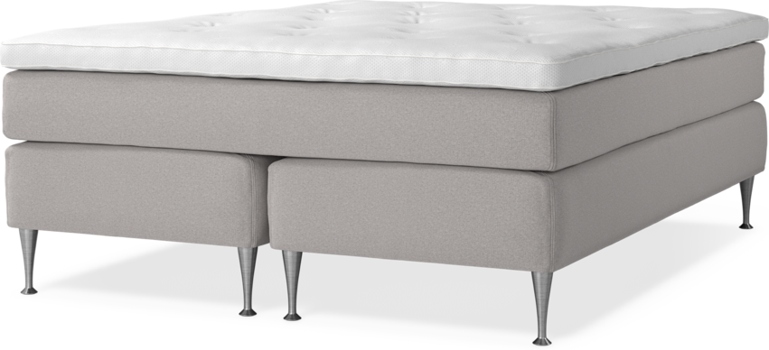 Delux Sense - Kontinentalsäng, dubbelsäng med bäddmadrass - Grå