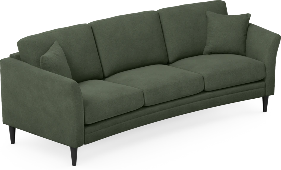 Eden - 3-sits soffa svängd - Grön