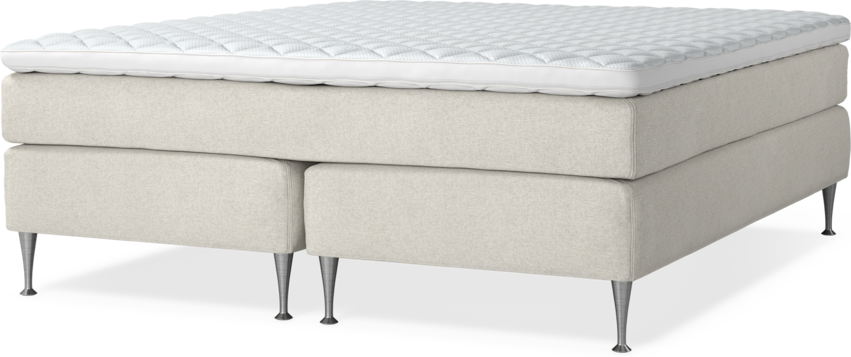 Delux Sense - Kontinentalsäng, dubbelsäng med bäddmadrass - Beige