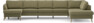County - 4-sits soffa med schäslong vänster och divan höger - Grön