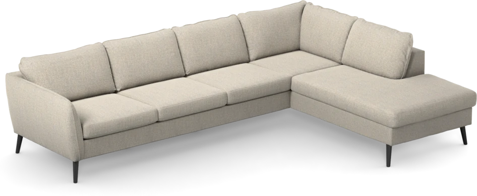 County - 3-sits soffa med divan höger - Beige