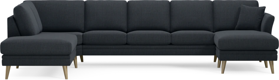 Eden - 3-sits soffa med divan vänster och schäslong höger - Blå