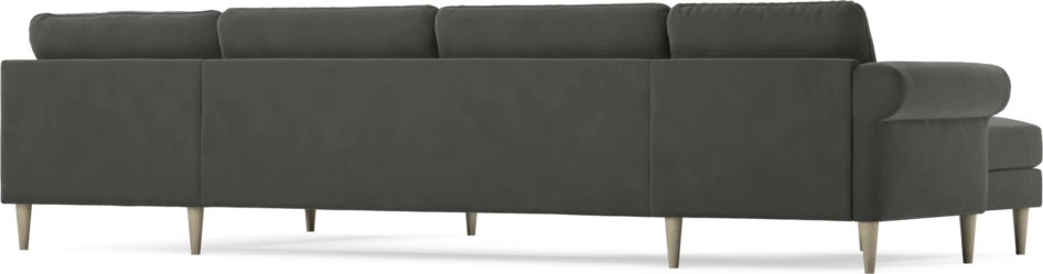 Bridge - 3-sits soffa med schäslong vänster och divan höger - Grå
