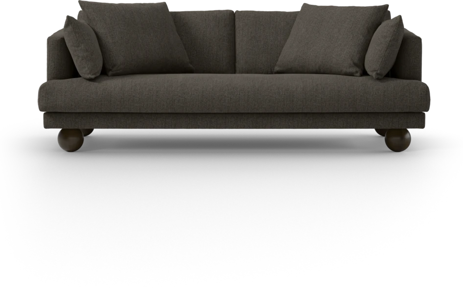 Harper - 3-sits soffa, hel dyna - Brun