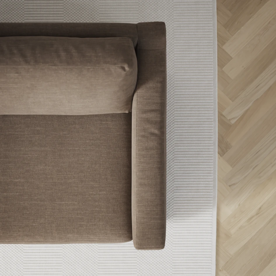 Friday - 2,5-sits soffa med divan höger - Brun