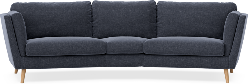 Madison - 3-sits soffa svängd, 90 cm - Blå
