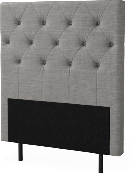 New York pikerad - Sänggavel, 90-210 cm - Grå