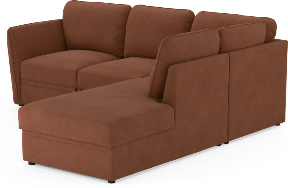 Öland - Bäddsoffa med divan höger - Orange