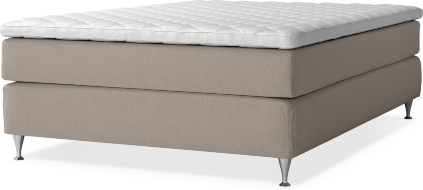 Delux Sense - Kontinentalsäng, enkelsäng 140 cm med bäddmadrass - Beige