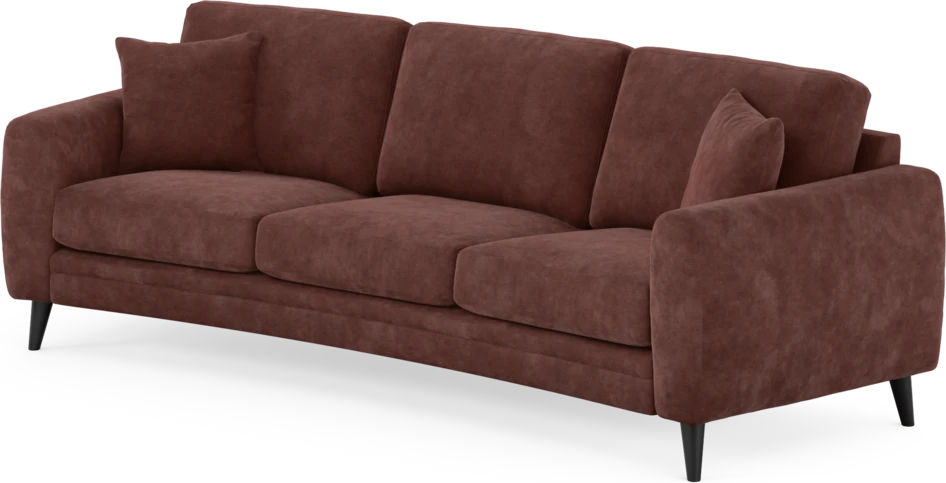 Eden - 3-sits soffa svängd - Röd