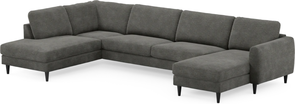 Bridge - 3-sits soffa med divan vänster och schäslong höger - Grå
