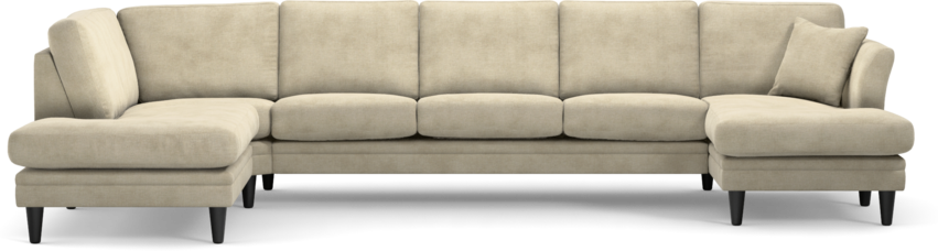 Eden - 3-sits soffa med divan vänster och schäslong höger - Beige