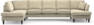 Eden - 3-sits soffa med divan vänster och schäslong höger - Beige