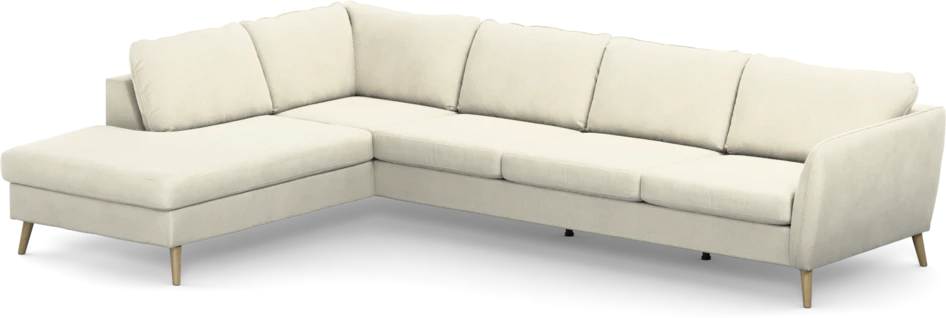 County - 3-sits soffa med divan vänster - Vit