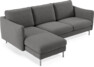 Madison Lux - 2-sits soffa med schäslong vänster - Grå