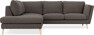 Madison - 2-sits soffa med divan vänster - Grå