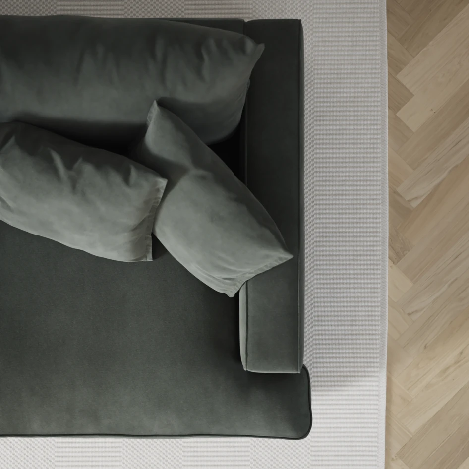 Rossi - 3-sits soffa, hel dyna - Grå