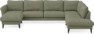Bridge - 3-sits soffa med schäslong vänster och divan höger - Grön