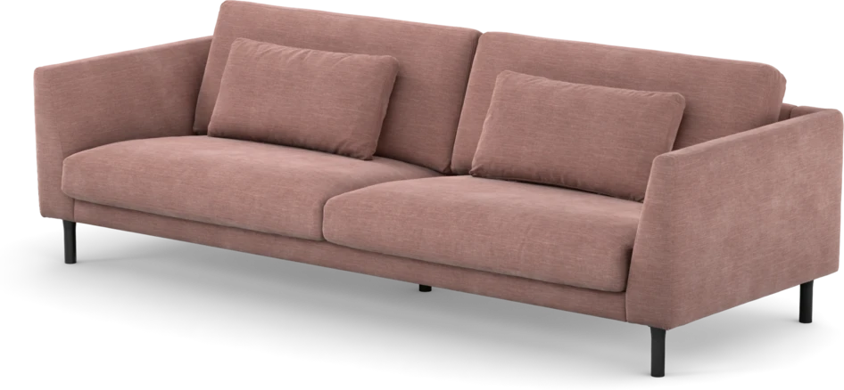 Willow - 4-sits soffa, fast klädsel - Rosa