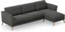 Bridge - 3-sits soffa med schäslong höger - Grå