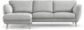 Madison Lux - 2-sits soffa med schäslong vänster - Grå