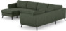 County - Hörnsoffa, 3+2-sits med schäslong vänster - Grön