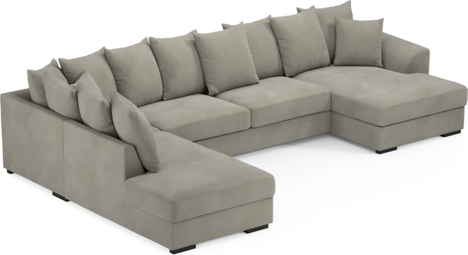 Town - 3-sits soffa med divan vänster och schäslong höger - Grå