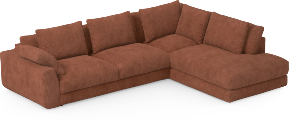 Amie - 3-sits med divan höger - Orange