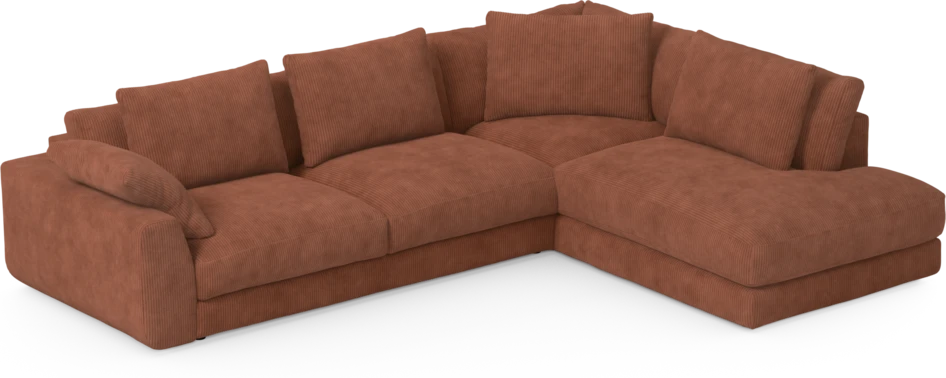 Amie - 3-sits med divan höger - Orange