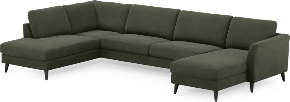 Bridge - 3-sits soffa med divan vänster och schäslong höger - Grå