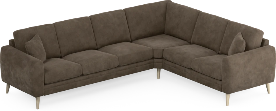 Eden - Hörnsoffa, 3+2-sits - Brun
