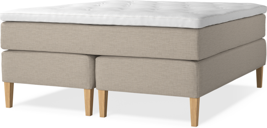 Delux Dream - Kontinentalsäng, dubbelsäng med bäddmadrass - Beige