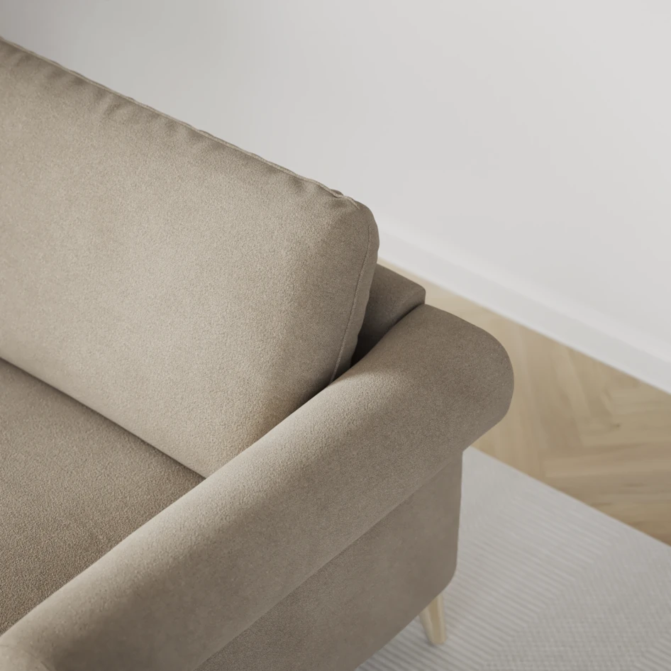 Bridge - 3-sits soffa svängd - Beige