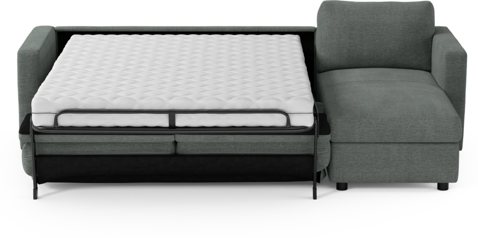 Lindö - Bäddsoffa 2,5-sits med schäslong, vändbar - Grå