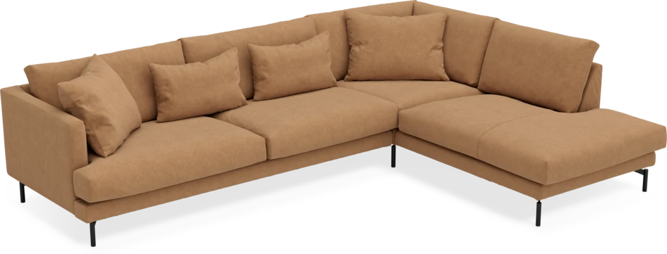 Harper - 3-sits soffa med divan höger - Gul