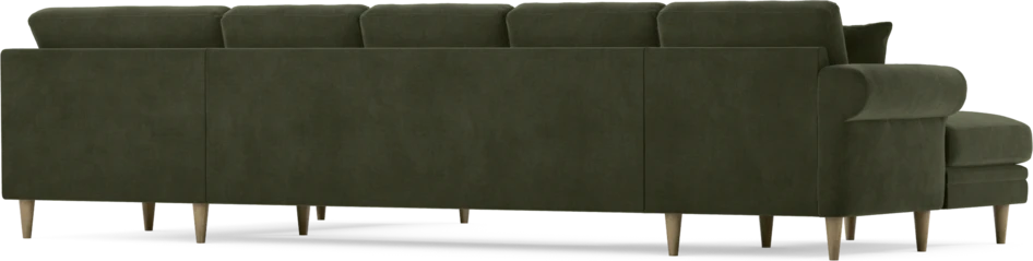 Eden - 3-sits soffa med schäslong vänster och divan höger - Grön