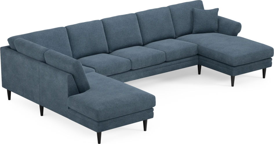 Eden - 3-sits soffa med divan vänster och schäslong höger - Blå
