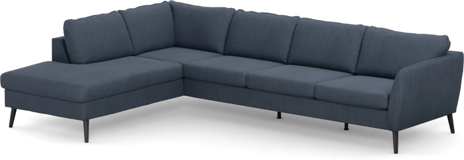 County - 3-sits soffa med divan vänster - Blå