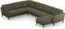 Bridge - Hörnsoffa, 2+3-sits med schäslong höger - Grön